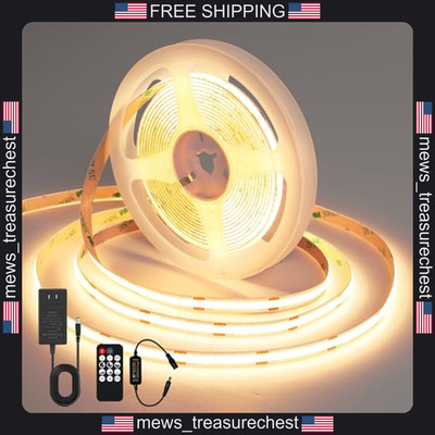 COB LED Strip Lights 24V Warm White 7m High Density Dimmable Kit