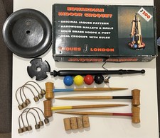Jaques London Croquet Mini Edwardian Indoor Hardwood Croquet Set, Perfectly Used