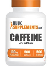 BulkSupplements Caffeine Capsules - Available in 100mg, 200mg