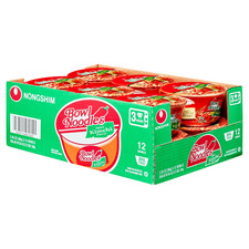 Nongshim Bowl Noodle Spicy Kimchi Ramyun Ramen Noodle Soup, 3.03oz 12 pack