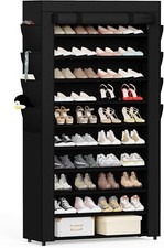 Mavivegue Shoe Rack with Cover, 10+1 Tier Tall Shoe Storage for 50-55 Pairs