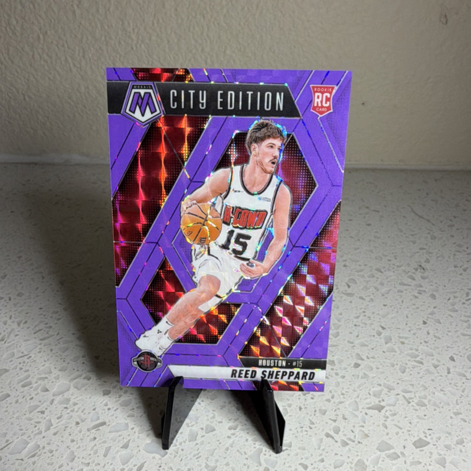 Panini 2024-25 Mosaic City Edition Reed Sheppard Rookie #276 22/249 Rockets