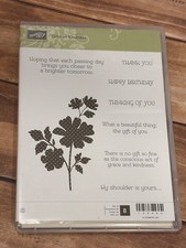 STAMPIN' UP 130444 GIFTS OF KINDNESS RUBBER CLEAR MOUNT STAMP SETOF 8 SENTIMENTS