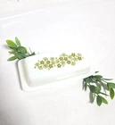Vtg MCM Pyrex 72-B Butter Dish w Lid Spring Blossom Crazy Daisy Green USA