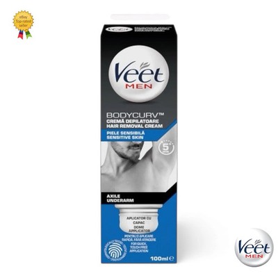 Veet for Men BodyCurve Achsel Haarentfernungscreme 100ml - Kuppelapplikator