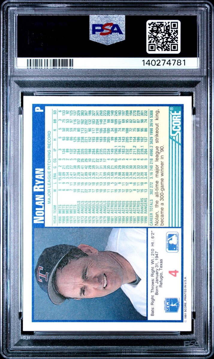 1991 Score - Nolan Ryan #4 for sale online | eBay