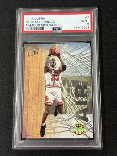 1993 Ultra Famous Nicknames “AIR” SP Insert Michael Jordan PSA 9 MINT New Cert