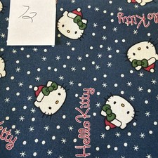 4 Yards 31 Of Blue Hello Kitty Cotton Sateen Fabric