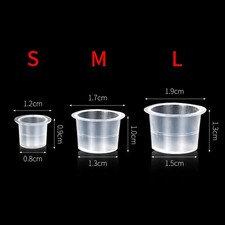 100pcs Tattoo Ink Cup S M L Disposable Microblading Steady Plastic White Permane