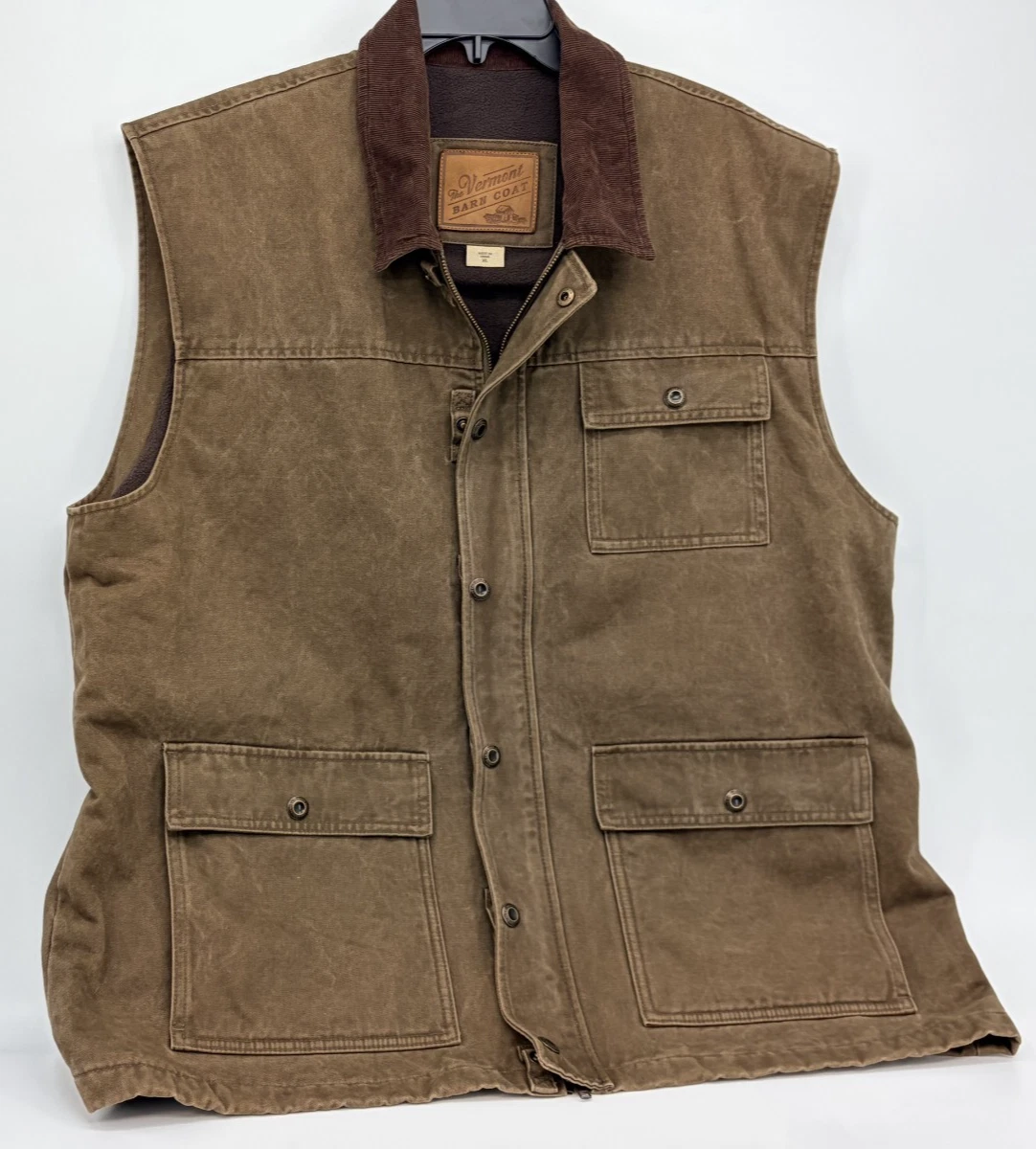 Original Vermont Barn Vest Corduroy Collar w/ Feece Lining Full-zip with Snaps
Opens in a new window