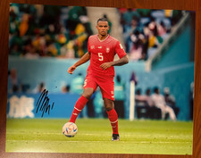 Switzerland Manuel Akanji  Signed Autograph 11x14 Photo COA #1
