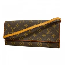 Louis Vuitton Shoulder Bag Monogram Pochette Twin Gm M51852 Brown Used Ladies