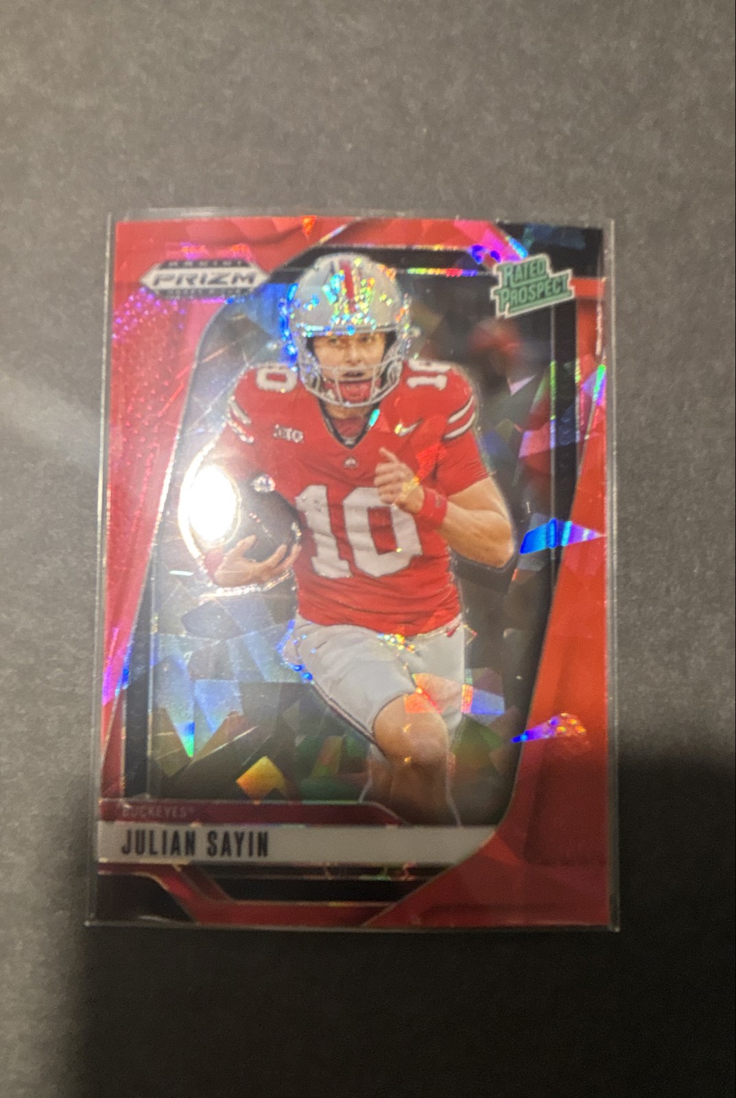 2025 Panini Prizm Draft Picks - Julian Sayin #161 Red Ice Prizm (RC)