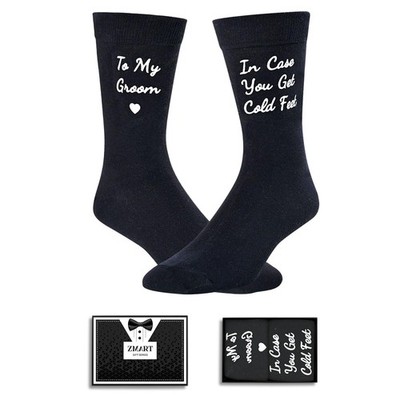 In Case You Get Cold Feet Groom Wedding Socks Gifts from The Bride Funny