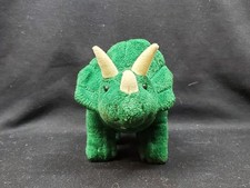 VTG Dakin Dinosaur Triceratops Plush Green 10"