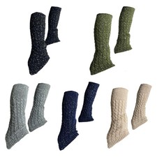 Figure Skating Leg Warmers Cable Knit Skating Socks Leg Sleeve Keep Warm High