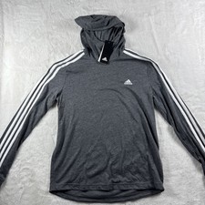 Adidas Ladies Lightweight Jersey Hoodie Gray Size S