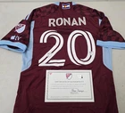 Colorado Rapids CONNOR RONAN Signed Match Used Soccer Jersey 2024 Season MAROON