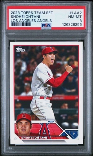 2023 Topps Team Set Los Angeles Angels #LAA2 Shohei Ohtani PSA 8