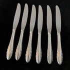 6  Gorham LYRIC 8-7/8" Dinner Knives Sterling Silver Hollow Handle Scrap or Not