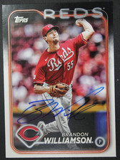Brandon Williamson REDS 2024 Topps #522 Signed Authentic Rookie Autograph