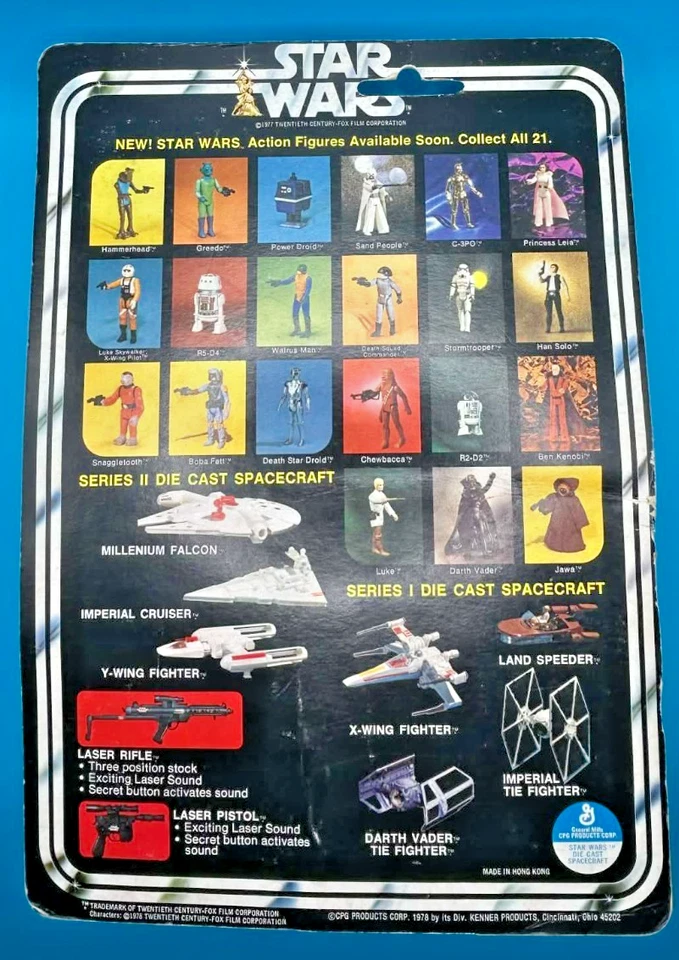 DE COLECCIÓN STAR WARS DARTH VADER TIE FIGHTER SIN USAR, EN CAJA, DIE CAST METAL KENNER 1978 21-BACK Foto 2 de 2