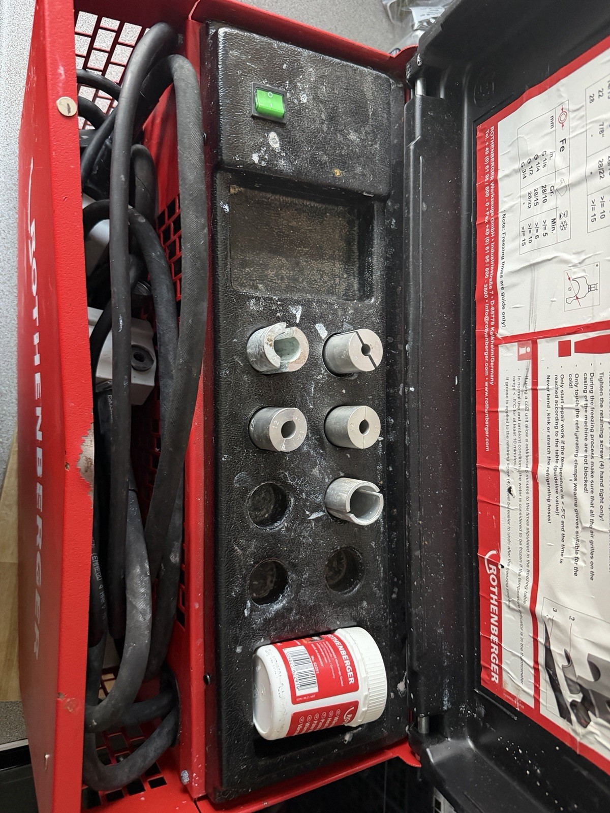 Rothenberger Rofrost Turbo Pipe Freezer Kit 240V 5 Inserts