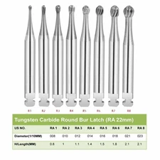 SANDENT Dental Carbide Burs R1-R8 Dills Round Type For Low Speed Contra Angle