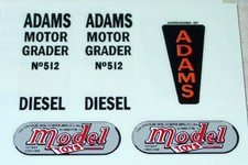 Doepke Adams Road Grader Sticker Set DP-004