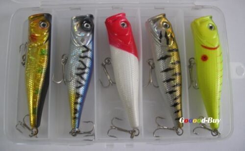 Ansnbo 12PCS Fly Fishing Popper Flies, Fly Popper Lures Bass