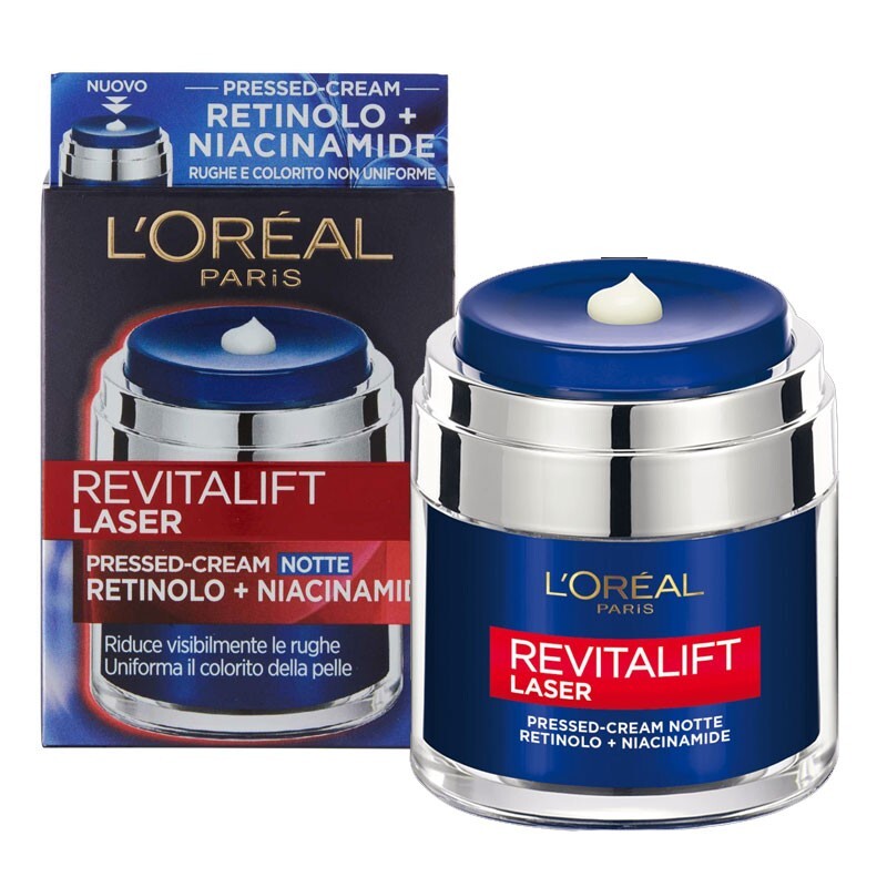 Crema viso notte antirughe L'Oreal Revitalift Laser aspetto luminoso tonico 50ml