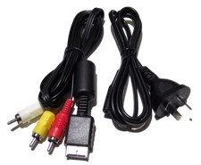 Playstation 1 PS1 AV Cables and Power Cord Lead *Brand New Aftermarket AU Plug