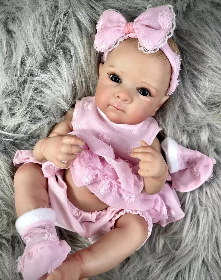 18 Inch Bettie Full Body Soft Silicone Vinyl Girl Reborn Baby Doll With Painted - Immagine 3 di 4