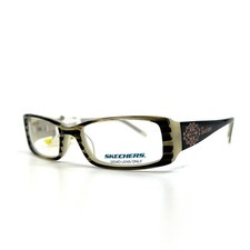 Skechers SK 2009 HRN Eyeglasses Brown White Rectangular Frames 49[]16 135 mm
