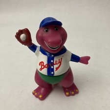 Vintage Barney the Purple Dinosaur Baseball Figure Lyons Group 5"