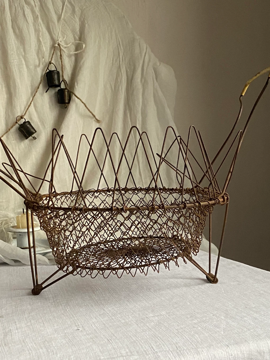 Vintage Wire Cooling Plate Pots Rest, French Kitchen Decor Farmhouse