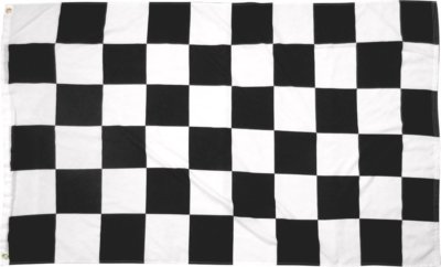 5x8 ft Black and White Checkered Flag Rough Tex Knitted 5'x8' Banner 100D