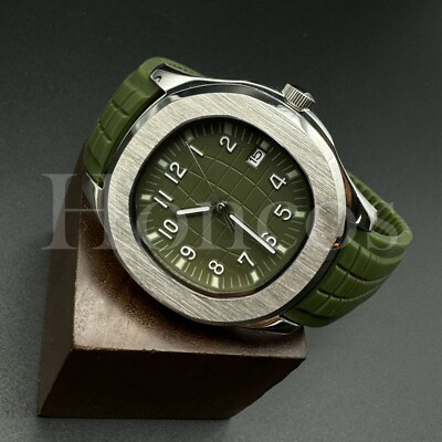 Custom Made PP Style Watch NH35 Automatic Movement Aquanaut 5167A Green Dial AGN
