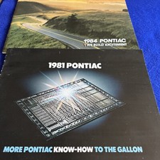 1981 & 1984 Pontiac Sales Brochure Catalogs