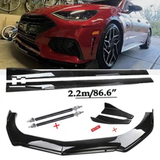 For Hyundai Sonata Front Bumper Lip Spoiler Chin Splitter Gloss Black Body Kits