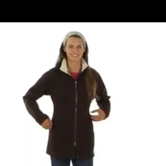 REI co op Glacé Lake jacket L/XL Brown full zip coat sherpa collar