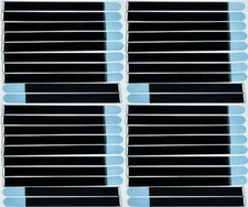 40x Cable Hook and Loop Hook and Loop Tape 800 x 50mm Light Blue Eyelet Hook and Loop Cable Ties Hook and Loop