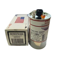 50 + 5 MFD AmRad Run Capacitor- Latest Model 370/440VAC - Genuine USA Made