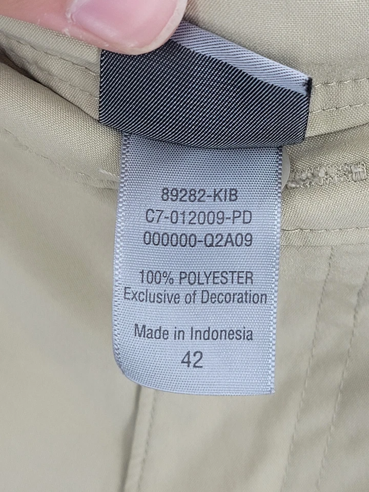 Champion C9 Shorts Mens 42 Tan Khaki Flat Front Casual Pockets Performance Chino - Image 4 of 4