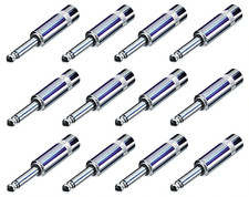  12 PACK REAN / NEUTRIK NYS224 1/4" Mono Male Cable Mount Plug - Nickel Plated