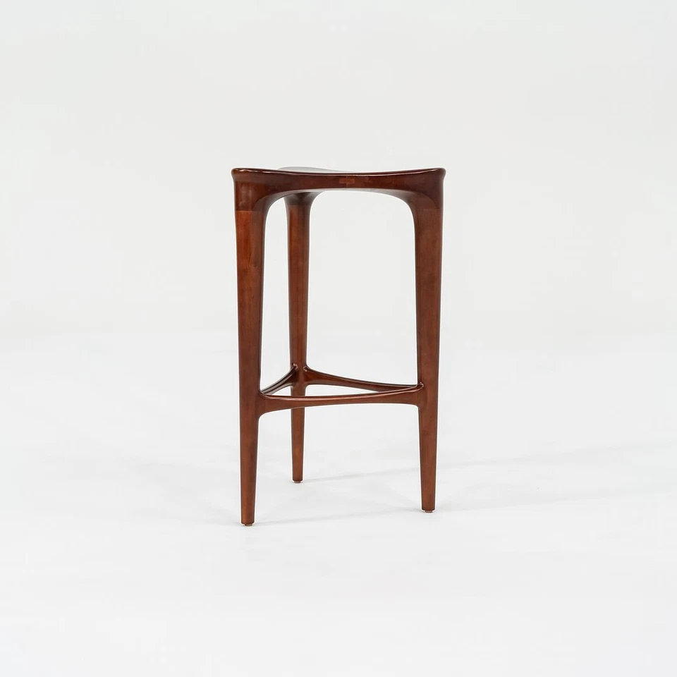 2010s Geiger 2 BY 3 Solid Cherry Bar Height Stools by Ai3 Design 1x Available - Image 3 of 4