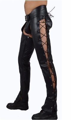 AWANSTAR Echtleder Chaps,Leder hose lederchaps /lederhose,leather chaps en Cuir