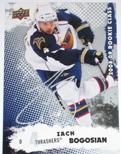 ZACH BOGOSIAN SIGNED 08-09 UPPER DECK ROOKIE CLASS THRASHERS ROOKIE CARD AUTO!!