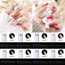 100pcs/set Transparent False Fake Nail Tips Mold DIY UV Gel Nails Art Extension