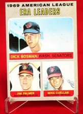 Dick Bosman ERA Leaders 1970 Baseball Card TOPPS #68 EX-NM (1)